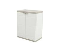 Plastiken 0005674 Medio Armario Titanium, Beig, 70 cm 2 Estantes, 70 cm x 44 cm x 88 cm