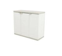 Plastiken 0005676 Medio Armario Titanium, Beig, 105 cm 3 Puertas, 105 cm x 44 cm x 88 cm