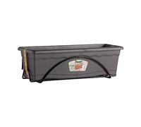 Plastiken Balconera Plato integrado 60x24 cm con soporte Antracita