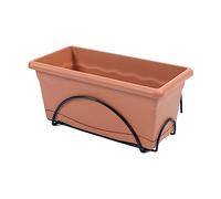PLASTIKEN 74819 BALCONERA Plato Integrado 60X24CM + Soporte Terracota, Neutro, 60x24x18 cm