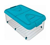 PLASTIKEN - Caja Bajo Cama C/Ruedas Azul Plastiken 60 L