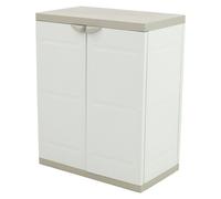 Plastiken Titanium Armario multiusos de plástico bajo (L x An x Al: 44 x 70 x 88 cm, Beige)
