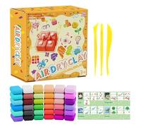 Plastilina de secado al aire, 36 colores, arcilla para manualidades de secado al aire, autocurable, flexible, ligera, suave para modelar, juego sensorial, para jóvenes y niñas de 3 años