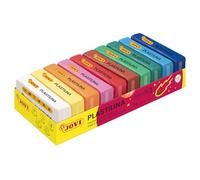 Plastilina jovi 50 tamaño pequeño bandeja de 10 unidades colores surtidos | Base vegetal, reutilizable, sin gluten, no mancha y no tóxica