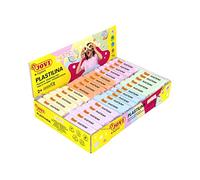 Plastilina jovi 70 tamaño pequeño caja de 30 unidades colores pastel surtidos 50g