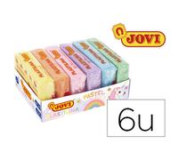 Plastilina Jovi 70 Tamaño Pequeño Caja De 6 Unidades Colores Pastel Surtidos 50G