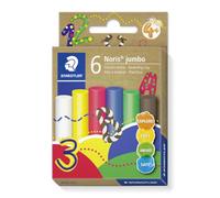 Plastilina STAEDTLER Noris 842 Jumbo - 6 barras, surtidas | de 16,6 g cada una, maleable y que mantiene la forma - para el colegio y la guardería - N.º de art. 842 C6