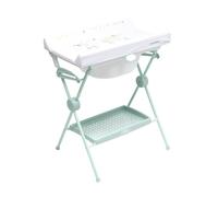 PLASTIMYR Bañera Cambiador Bebe Plegable LEA - Bañera Plegable Bebé Viaje con Cambiador de Bebe y Bandeja, Ideal para Espacios Pequeños Cambiador de Recién Nacidos a 12 Meses (Mapamundi)