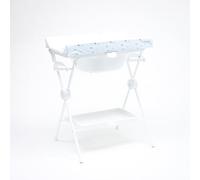 PLASTIMYR Bañera Cambiador Bebe Plegable LEA - Cambiador con Bandeja Organizadora y Patas Antideslizantes - Bañera Plegable Bebé Viaje Seguro y Compacto - Mint - Verde: 85x63x96cm