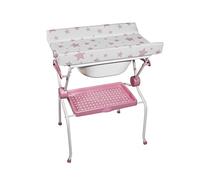 Plastimyr - Bañera Sobrebidé Ada Estrellas en rosa y blanco