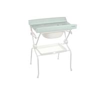 PLASTIMYR - Bañera Sobrebidé Ada | Cambiador Abatible Antivuelco | Chasis Plegable | Con Tubo de Desagüe | Bandeja Portaobjetos | Colocación Sobre Sanitarios, Safari Menta, 80x58x102cm, PVC