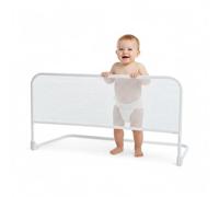 PLASTIMYR Barra Seguridad Cama Niños 125 cm - Barandilla Seguridad Cama Abatible Fácil Instalación - Barrera para Niños Plegable de Aluminio y Tela