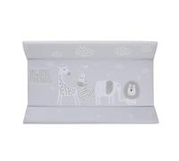 PLASTIMYR Cambiador de Bebe 80x50 cm con Bordes Acolchados - Colchón Cambiador Bebe Rígido Impermeable Fácil de Limpiar - Cambiadores para Comoda de la Habitacion del Bebé (Rígido, Safari Gris)