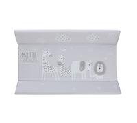 PLASTIMYR Cambiador de Bebe 80x50 cm con Bordes Acolchados - Colchón Cambiador Bebe Rígido Impermeable Fácil de Limpiar - Cambiadores para Comoda de la Habitacion del Bebé (Rígido, Safari Gris)