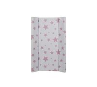 PLASTIMYR Cambiador de Bebe Flexible - 79 x 49 x 9 cm - Colchoneta Cambiador Cómoda y Segura - Cambiadores Bebe Portatil con Bordes Acolchados, Ligeros y Fáciles de Limpiar - Estrellas Rosa
