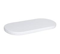 PLASTIMYR - Colchón para Capazo | Relleno Confortable | Funda Transpirable | Ideal para Dormitorio de Bebé | Compatible con Barandilla Cama 90 cm | Multicolor, Blanco, 79x36x4cm, 0m-12m