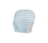 PLASTIMYR - Funda para Trona | Ajuste Perfecto | Material Fácil de Limpiar | Algodón Hipoalergénico | Cojín Acolchado Confort para Bebé, Zig Zag Mint, Turquesa, 704: Menta - 21x32x42cm