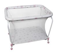 PLASTIMYR Parque Juegos Bebe Plegable - Parque Para Bebes con Malla Transparente y Base Acolchada 105x80x80cm - Corral de Juegos Para Bebe Seguro, Cómodo - Fabricado en España (ESTR. Rosas)