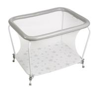 PLASTIMYR Parque Juegos Bebe Plegable - Parque Para Bebes con Malla Transparente y Base Acolchada 105x80x80cm - Corral de Juegos Para Bebe Seguro, Cómodo - Fabricado en España (Blanco)