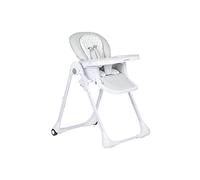 PLASTIMYR Trona Bebe Portatil Twinkle Evolutiva Reclinable - Silla para Bebe Plegable 7 Alturas, Trona Reclinable Bebe con Bandeja, con Ruedas y Asiento Lavable - Gris - 60x85x109cm