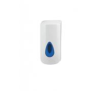 PlastiQLine - Dispensador de jabón en spray (900 ml, plástico), color blanco y azul
