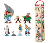 Plastoy Astérix Caja tubo con 7 figuras de la aldea gala - Resina - 4 a 10 cm