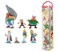 Plastoy Astérix Caja tubo con 7 figuras de la aldea gala - Resina - 4 a 10 cm