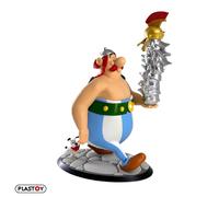 Plastoy Figura Obélix con pila de cascos e Idéfix PLA40099 – Plástico 22 cm