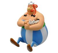 Plastoy astérix hucha chibi obélix sentado con idéfix - plástico -