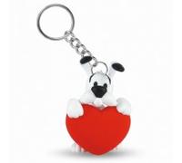 Plastoy astérix llavero idéfix corazón rojo - pvc - 10 cm