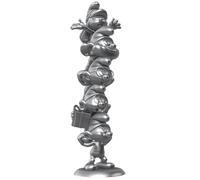 Plastoy Collectoys - Columna de Pitufos de Plata