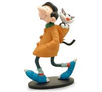 Plastoy Gaston Lagaffe Figurita Gaston con Abrigo Duffle - Resina - 18 cm