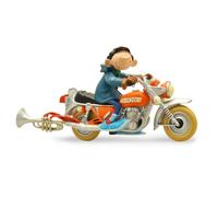 Plastoy Gaston Lagaffe Figurita Gaston y la moto Sapetoku - Resina - 11 cm