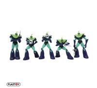 Plastoy Caja tubo Goldorak – 5 figuras soldados de Vega, PVC 7 cm