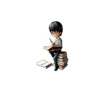 Plastoy harry potter figura chibi harry con pila de grimorios - plást