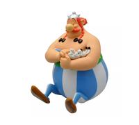 Plastoy Astérix Hucha Chibi Obélix Sentado con Idéfix - Plástico - 17 cm