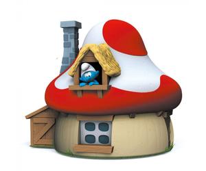 Plastoy los pitufos hucha casa seta - pvc - 15 cm