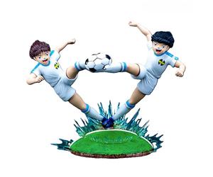 Plastoy Oliver y Benji Estatuilla Olivier Atton y Ben Becker Golden Twin Shoot - Resina - 32 cm
