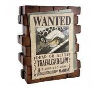 Plastoy Hucha One Piece Trafalgar D. Water Law – PVC con cartel «Wanted» – 16 cm