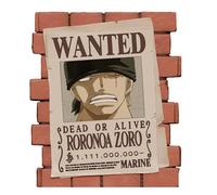 Plastoy One Piece Hucha con póster «Wanted» Roronoa Zoro - PVC - 16 cm