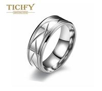 (Plata -13) Nuevo producto, anillo de moda para hombre fabricado en acero de titanio, temperamento europeo