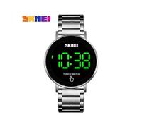 (Plata) 1550 Relojes de pulsera digitales creativos con pantalla táctil LED a prueba de agua, relojes