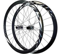 Plata,700C Bicicleta De Carretera Ruedas Delantera Y Trasera Par De Ruedas De Desmontaje Rápido Llantas De Doble Capa Frenos De Disco 100/135 Mm Buje 24H para 8-12 Velocidades