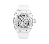 (Plata blanca) Reloj PINTIME para hombre, nuevo reloj mecánico automático de moda, transparente, blanco,