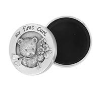 Plata Caja de Recuerdos de Cabello Fetal de Acero Inoxidable