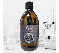 Plata coloidal artesanal 200 PPM, 500 ml. ESNUTRIENTLAB. 99,99% de pureza. Con certificado de autenticidad.