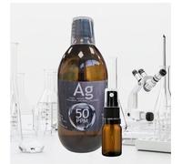 Plata coloidal artesanal 50 ppm, 500 ml. Con certificado de autenticidad. ESNUTRIENTLAB. 99,99% de pureza.