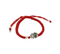 Plata, Cuerda roja Tejida con Plata S925 Tropas Valientes Pulseras de Amistad Ajustables Joyería étnica de la Suerte Regalo para Mujeres, Hombres, Unisex