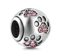 Plata de Ley 925 Colgante De Huellas De Perro Huella encanto Animal mascota encanto para pulseras estilo Pandora