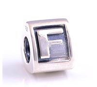 Plata de Ley 925 con letras del alfabeto"F" bloque Pandora Biagi Chamilia y pulseras Trollbeads